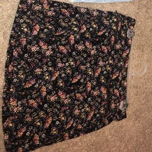 Floral courdory skirt